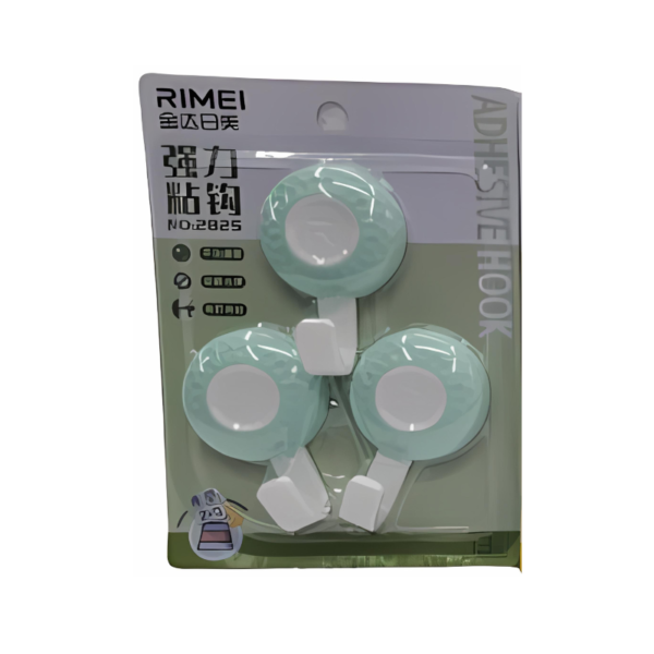 Plastic Adhesive Hooks (Set Of 3)