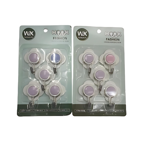 Plastic Adhesive Hooks (Set Of 5)