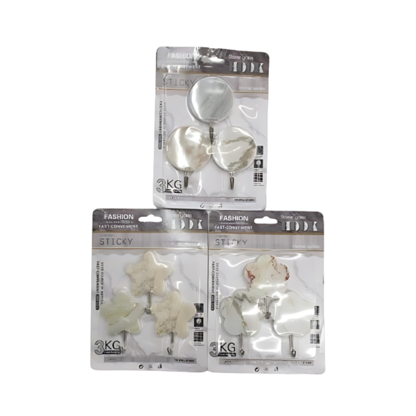 Plastic Adhesive Hooks (Set Of 3 Upto 3 Kg)