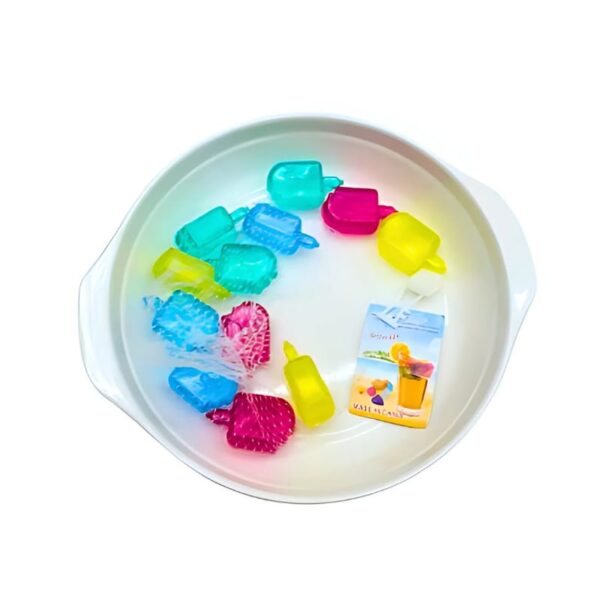 Reusable Icecream Shape Water-Filled Silicone Ice Cubes 12-Pcs