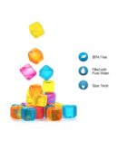 Reusable Square Shape Water-Filled Silicone Ice Cubes 18-Pcs