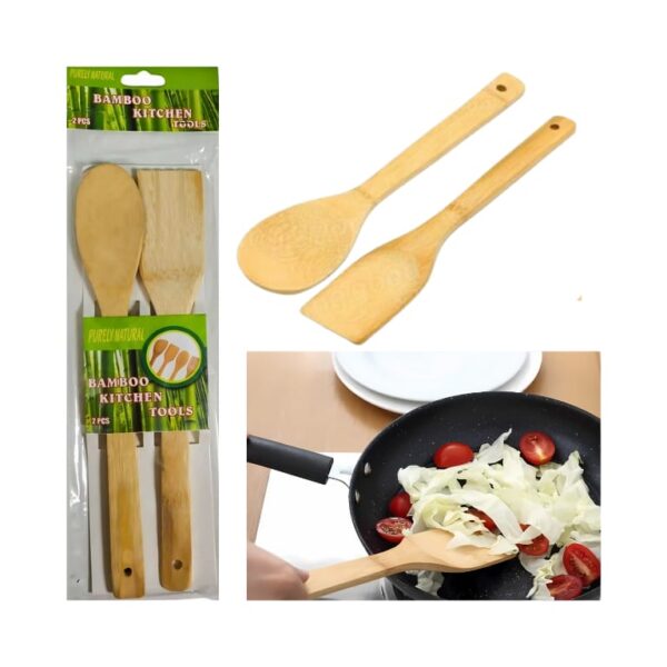 2 Pcs Bamboo Kitchen Tools No. 0854