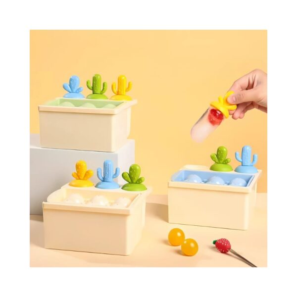 Cactus and Round Shaped Icecream Mold No. V1-42