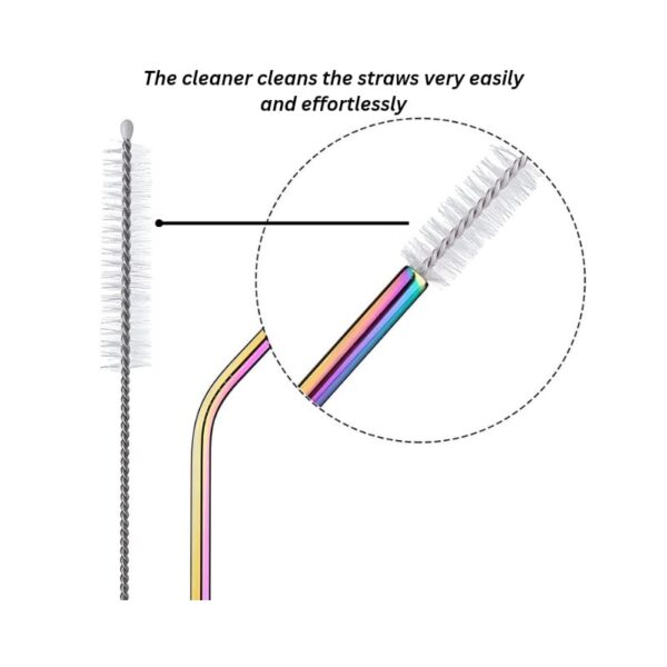 2 Pcs Stainless Steel Straw KK-V-15-6