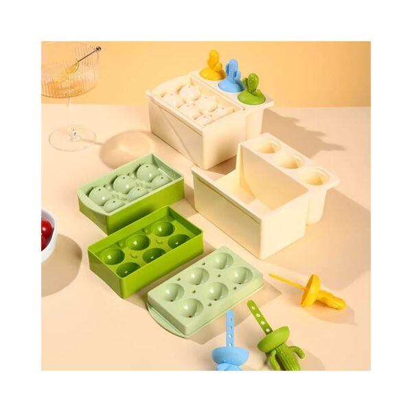 Cactus and Round Shaped Icecream Mold No. V1-42