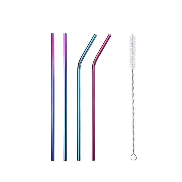 4 Pcs Stainless Steel Straw KK-V-15-7