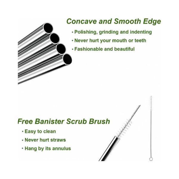4 Pcs Stainless Steel Straw KK-V-15-8