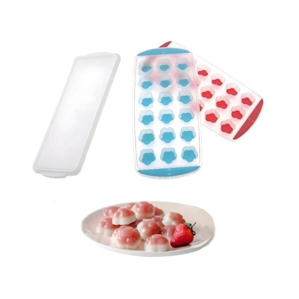 Flower Shape Ice tray with lid